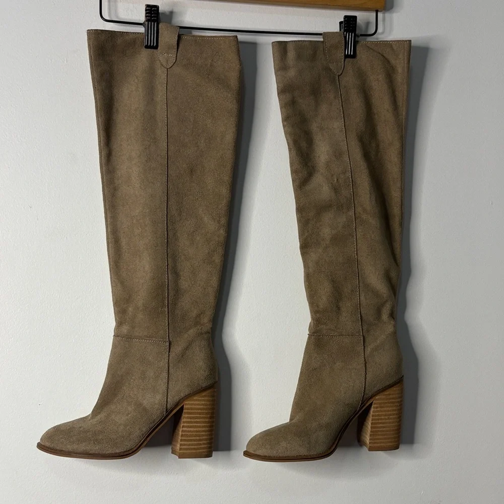 Elegant Tan Over the Knee Boots